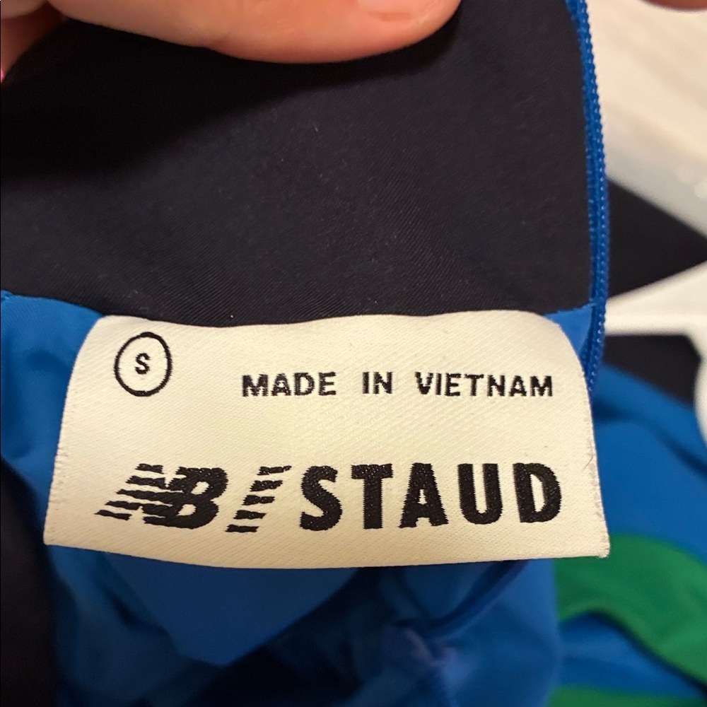 STAUD Color Block Blue and Green Crop Top - Picture 5 of 5